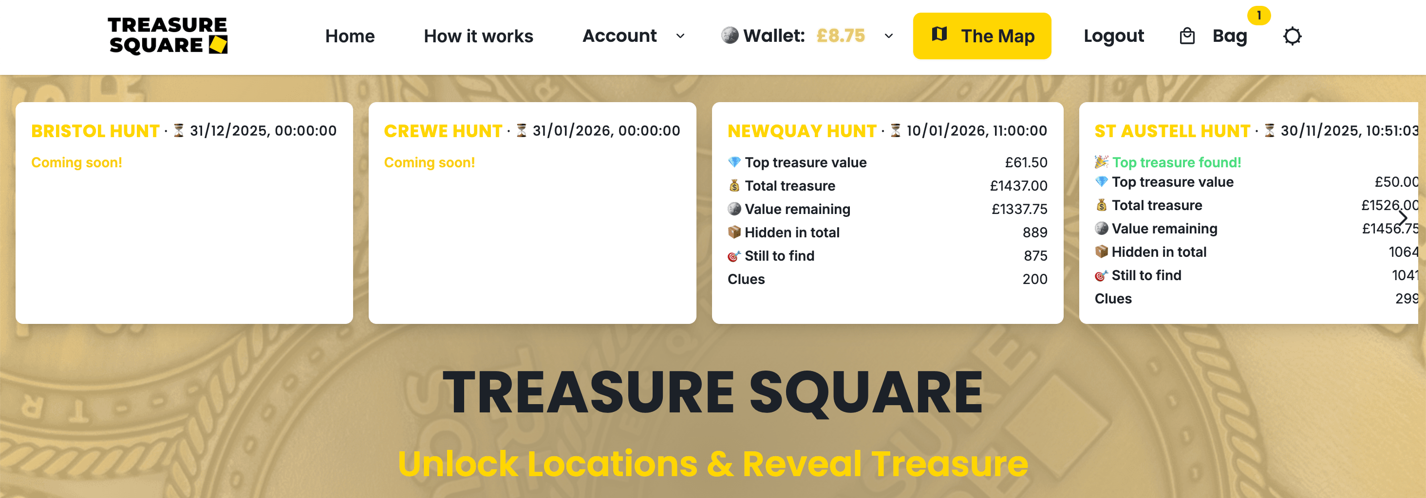 Treasure Square Homepage